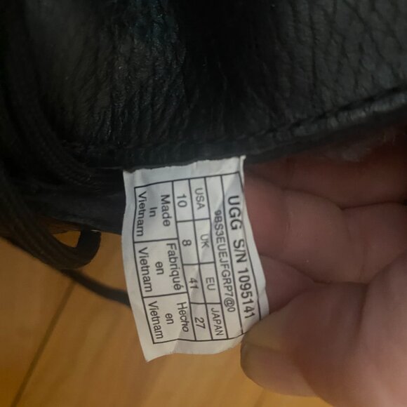 Men's UGG Black Synthetic Waterproof Lace-Up Boots 1095141 Size 10.‎  Snow Boot - Picture 5 of 5